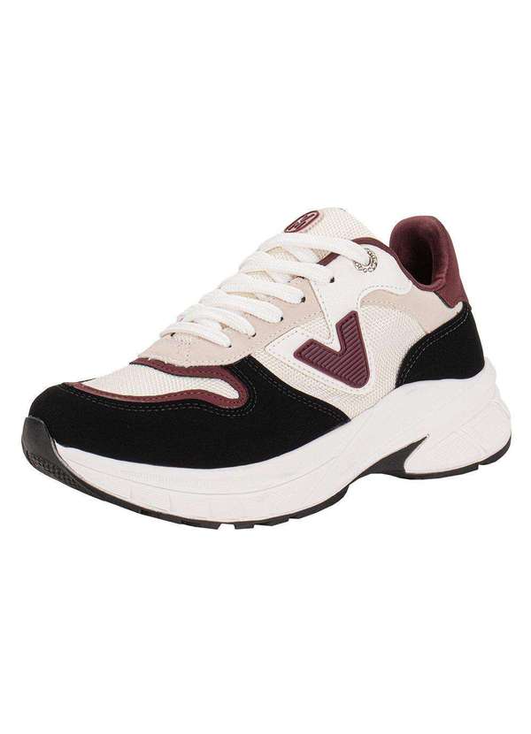 Via Marte - Tênis Feminino Via Marte 240005 - Preto/Vinho