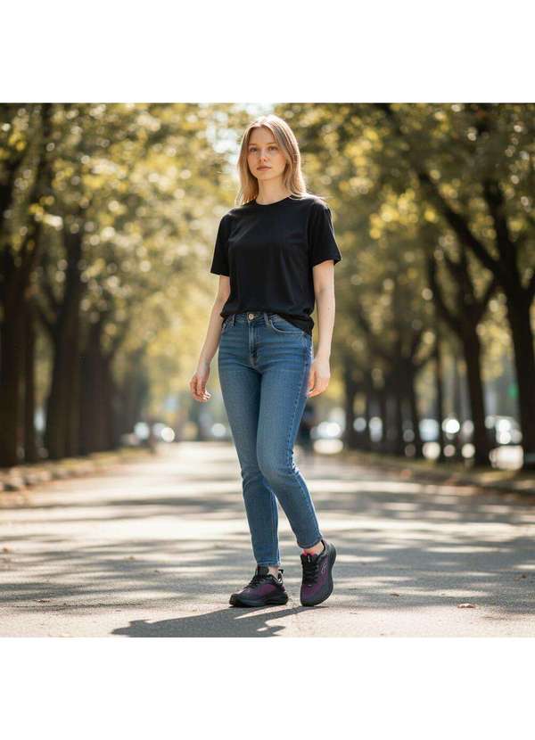 Olympikus - Tênis Feminino Vibe Olympikus 43697386 Preto/Rosa 2