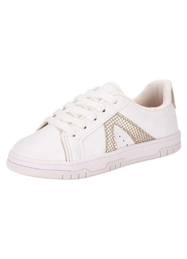 Molekinha - Tênis Infantil Molekinha 2562112 - Branco/Dourado