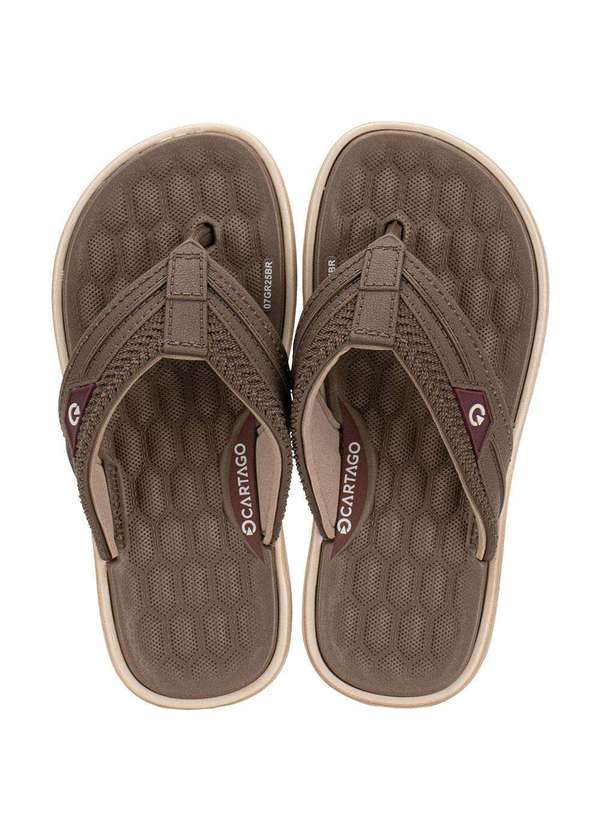 Cartago - Chinelo Infantil Malta 6 Cartago 12497 Café/Bege