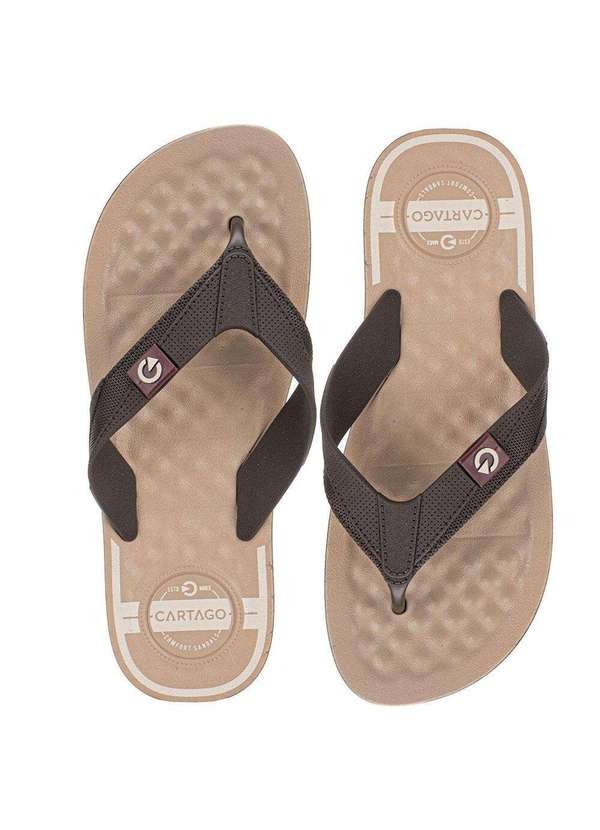 Cartago - Chinelo Masculino Arizona Cartago 12212 Bege