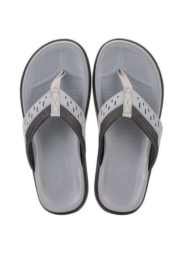 Olympikus - Chinelo Masculino Caraiva Olympikus 54102318 - Cinza/Preto