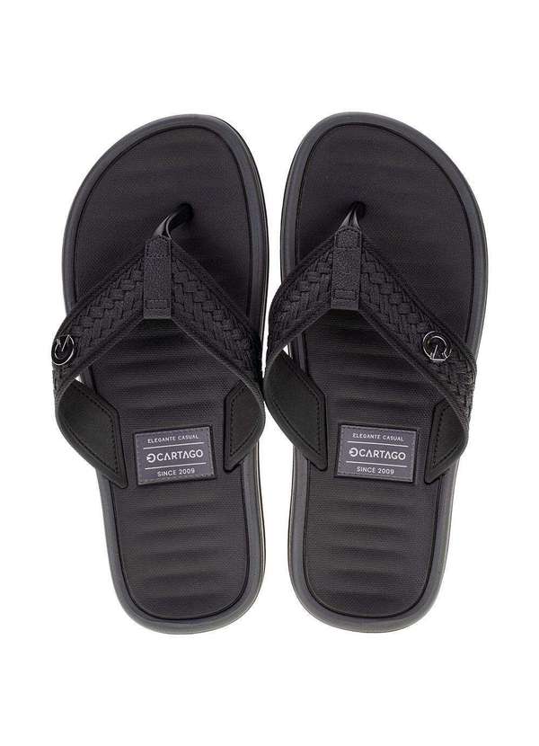 Cartago - Chinelo Masculino Coimbra Ii Cartago 12285 - Preto 1