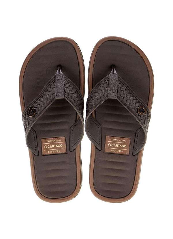 Cartago - Chinelo Masculino Coimbra Ii Cartago 12285 - Café
