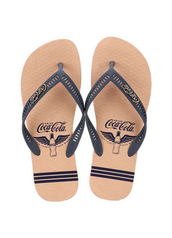 Coca Cola - Chinelo Masculino Crisp Taste Coca-Cola Cc3938 - Bege