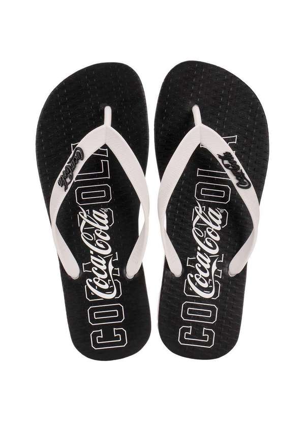 Coca Cola - Chinelo Masculino Crisp Taste Coca-Cola Cc3938 - Preto/Branco