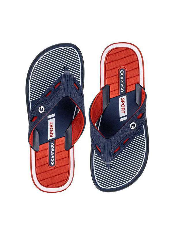 Cartago - Chinelo Masculino Dallas Cartago - 12158 - Marinho/Vermelho 1