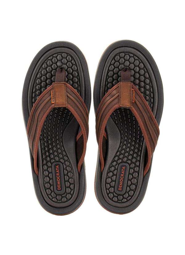 Democrata - Chinelo Masculino Denim Groove Democrata 289101 - Caramelo 1