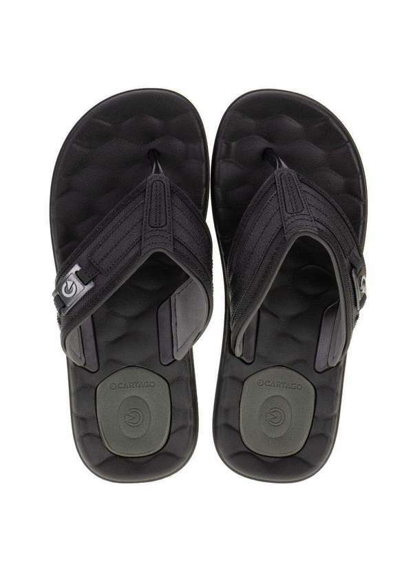 Cartago - Chinelo Masculino Egeu Iii Cartago -12287 - Preto/Cinza