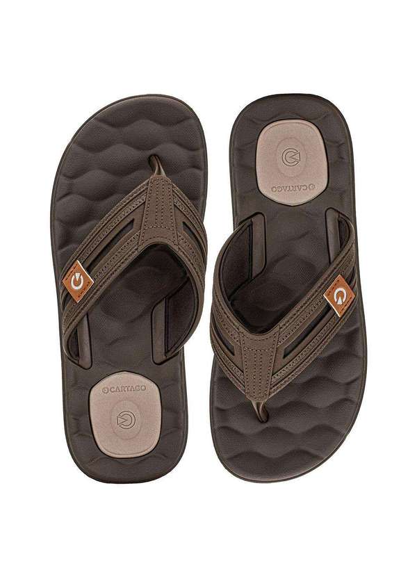 Cartago - Chinelo Masculino Egeu Iv Cartago 12530 - Café