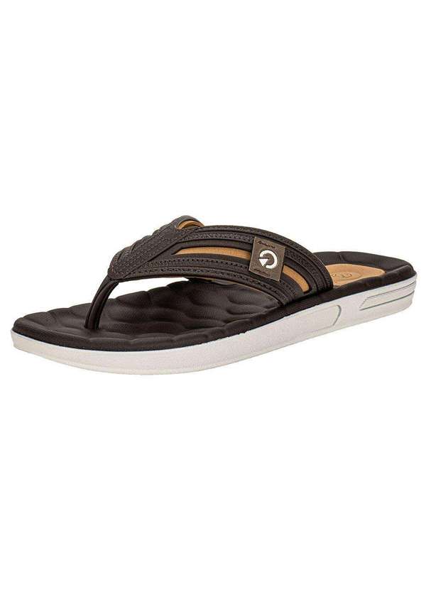 Cartago - Chinelo Masculino Egeu Iv Cartago 12530 - Café/Bege 2