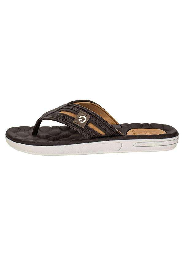 Cartago - Chinelo Masculino Egeu Iv Cartago 12530 - Café/Bege 3