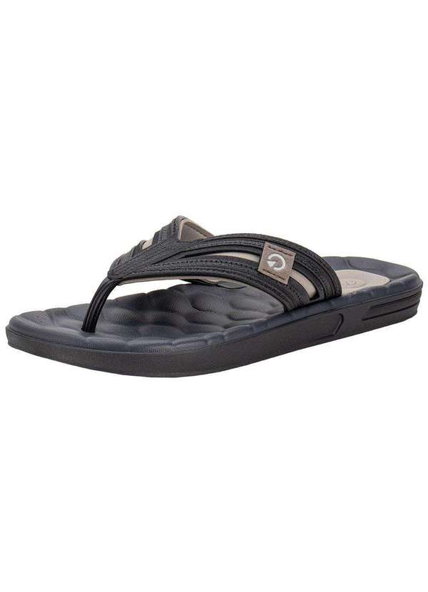 Cartago - Chinelo Masculino Egeu Iv Cartago 12530 Preto/Cinza 2