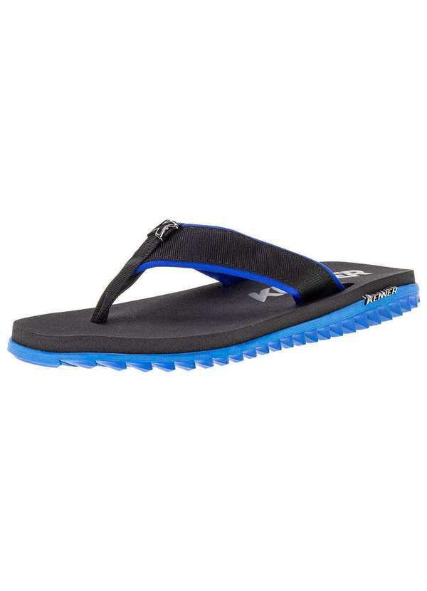 Kenner - Chinelo Masculino Kivah Cushy Kenner - Tkh - Preto/Azul 01 2