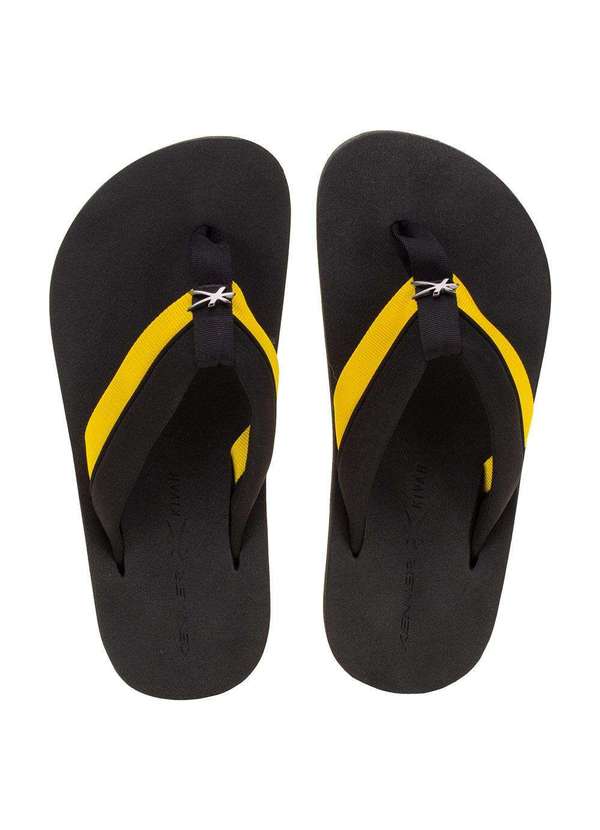 Kenner - Chinelo Masculino Kivah Kenner - Hxc - Preto/Amarelo 1