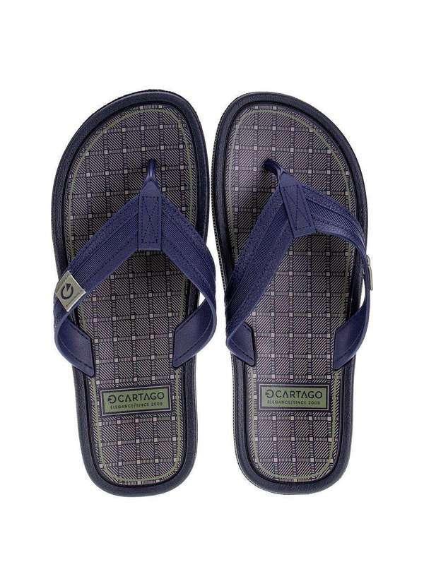 Cartago - Chinelo Masculino Maiorca Essencial Cartago - 11326 - Marinho