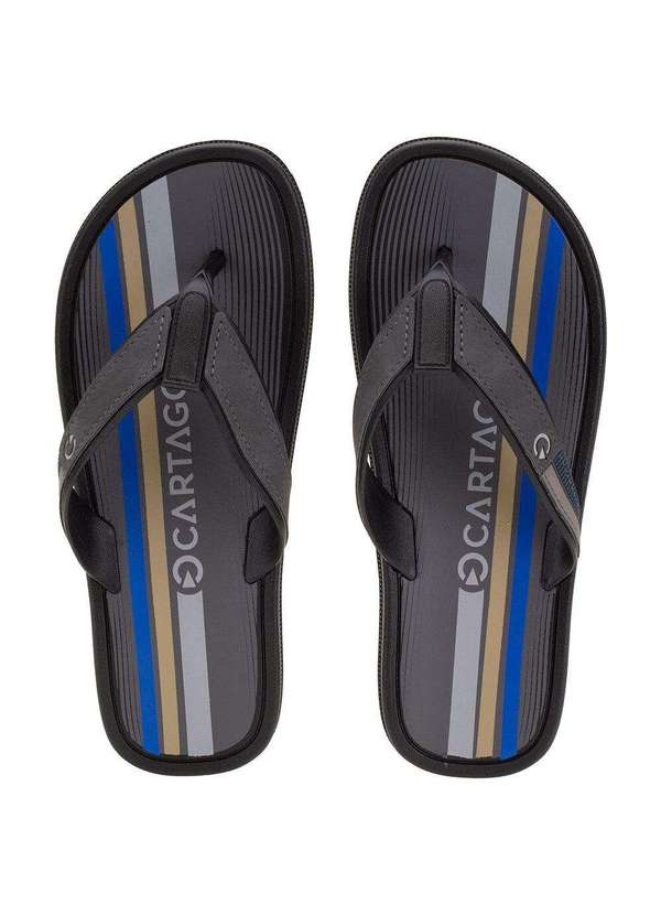 Cartago - Chinelo Masculino Maiorca Ii Cartago - 11022 - Preto/Cinza 5