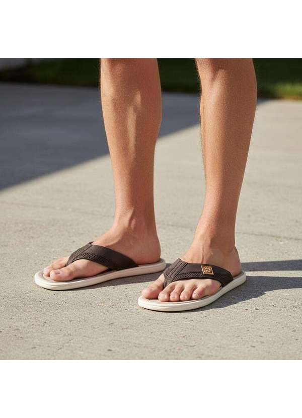 Cartago - Chinelo Masculino Malta Vii Cartago 12620 Café/Bege 2