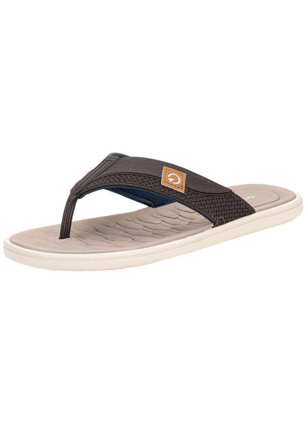 Cartago - Chinelo Masculino Malta Vii Cartago 12620 Café/Bege 3