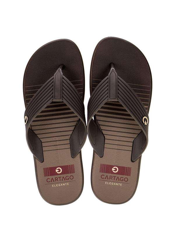 Cartago - Chinelo Masculino Montreal Cartago - 11729 - Chocolate