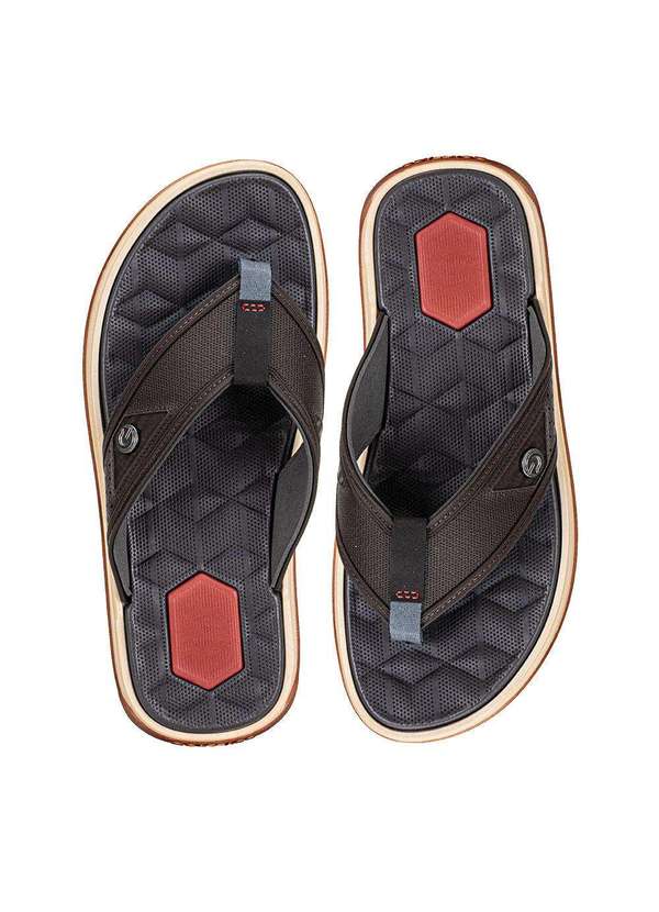 Cartago - Chinelo Masculino Nápoles Iv Cartago - 12339 - Café/Bege 1