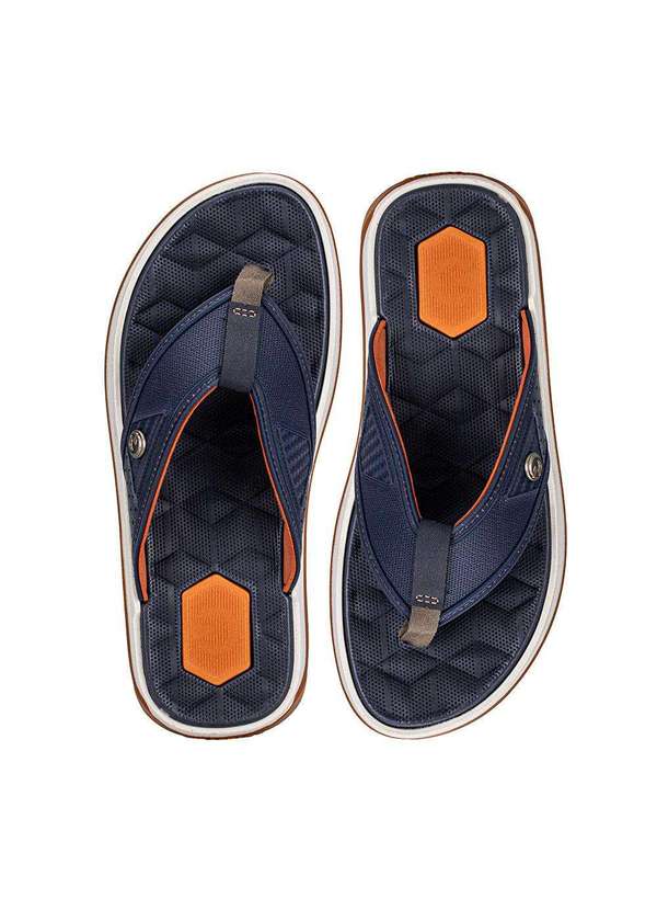 Cartago - Chinelo Masculino Nápoles Iv Cartago - 12339 - Azul/Laranja 1