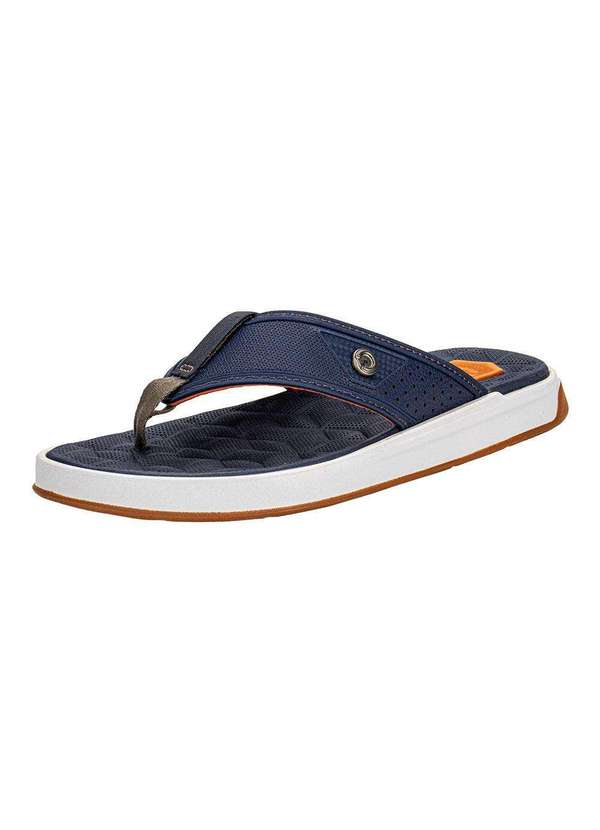 Cartago - Chinelo Masculino Nápoles Iv Cartago - 12339 - Azul/Laranja 2