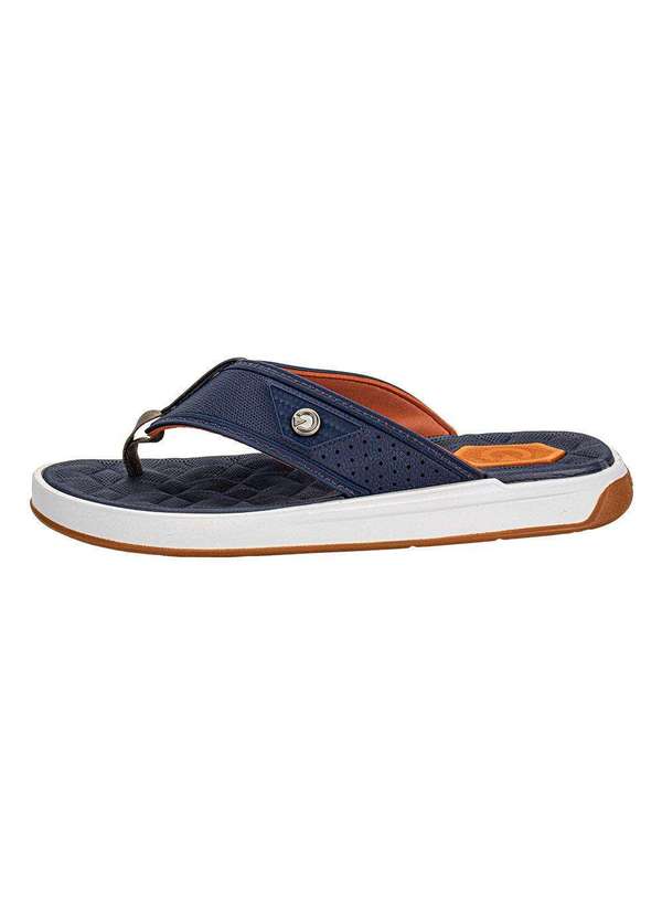 Cartago - Chinelo Masculino Nápoles Iv Cartago - 12339 - Azul/Laranja 3
