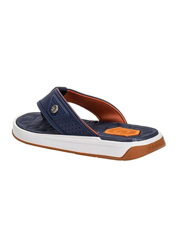Cartago - Chinelo Masculino Nápoles Iv Cartago - 12339 - Azul/Laranja 4