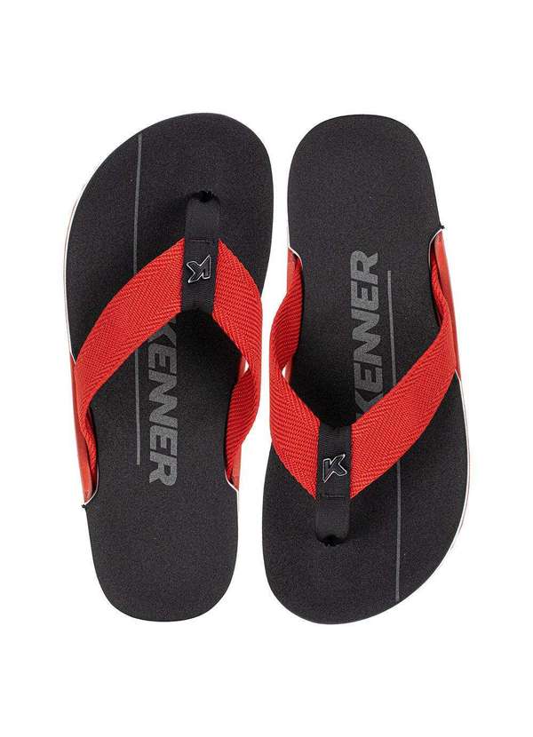 Kenner - Chinelo Masculino Nk6 Kenner Ewu Preto/Vermelho