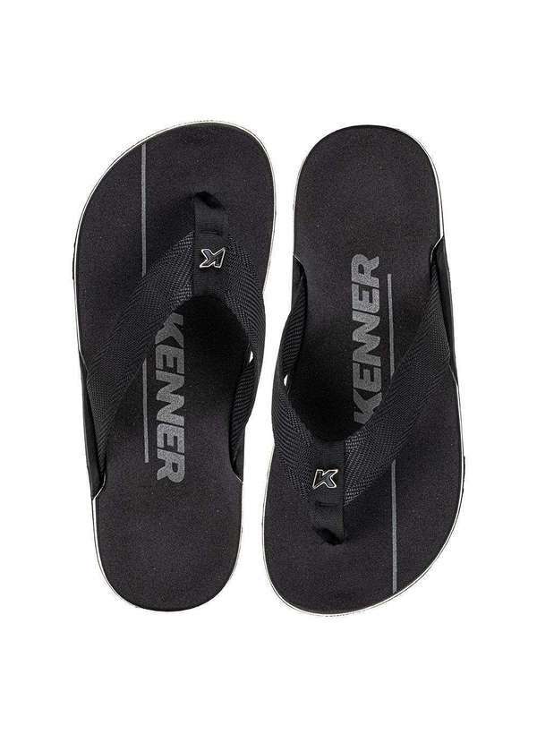 Kenner - Chinelo Masculino Nk6 Kenner Ewu Preto/Branco
