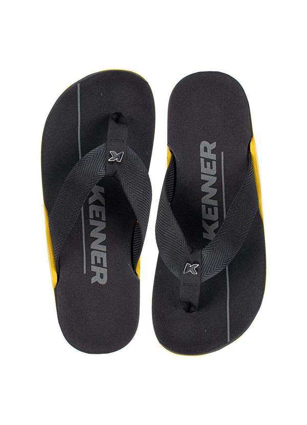 Kenner - Chinelo Masculino Nk6 Pro Kenner Ejz Preto/Amarelo