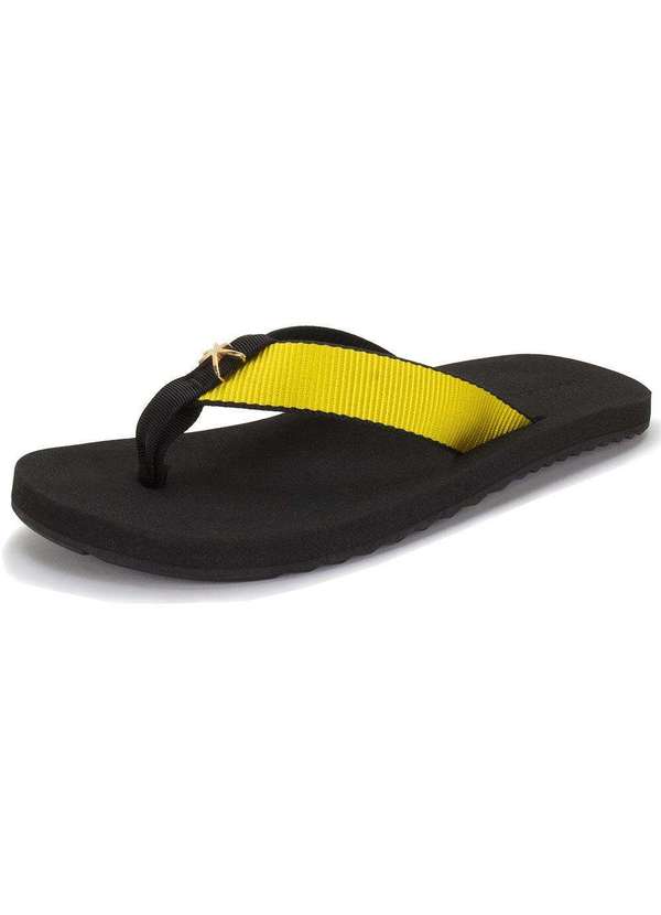 Kenner - Chinelo Masculino One Kenner - Hcj - Preto/Amarelo