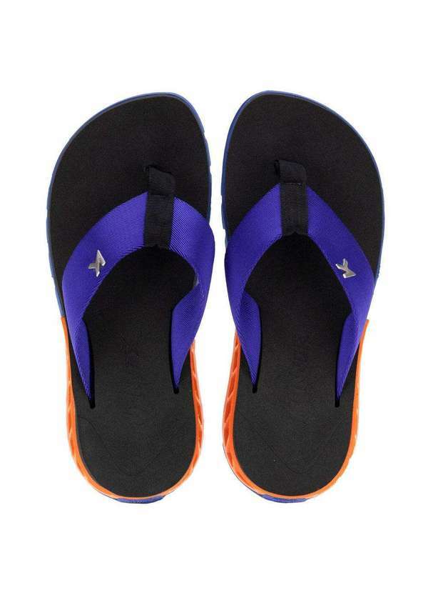 Kenner - Chinelo Masculino Rakka Kenner - Dbu - Azul/Laranja