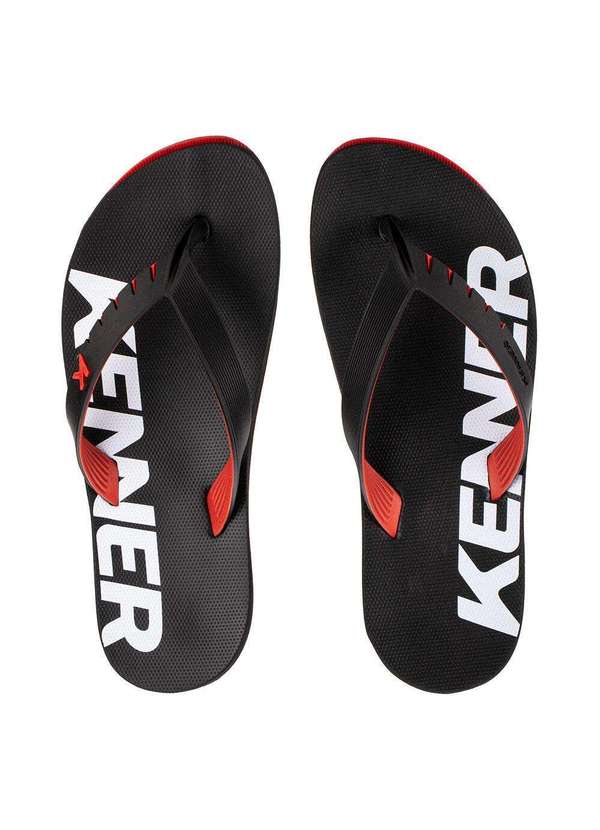 Kenner - Chinelo Masculino Red Kenner - Hok - Preto/Vermelho
