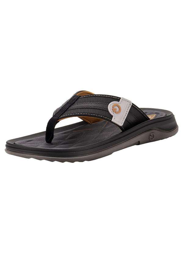 Cartago - Chinelo Masculino Santorini Vii Cartago 12403 - Cinza/Preto 2