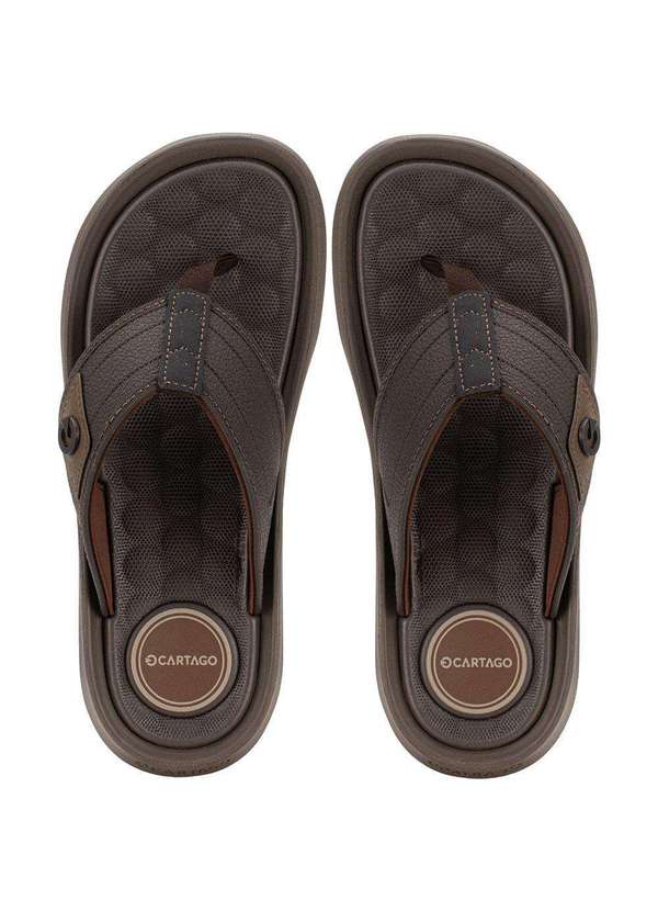 Cartago - Chinelo Masculino Santorini Viii Cartago 12536 Café 1