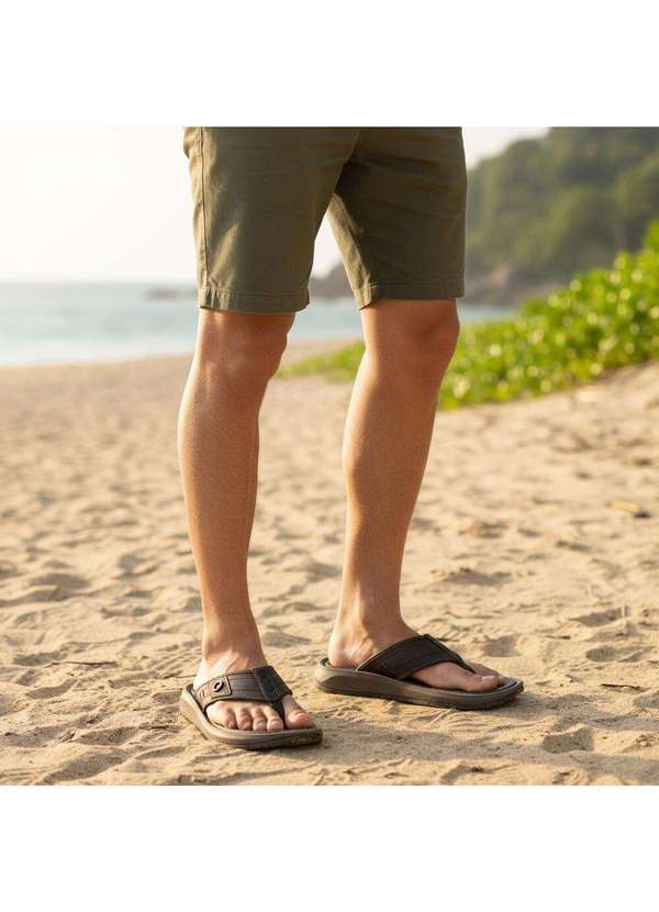 Cartago - Chinelo Masculino Santorini Viii Cartago 12536 Café 2