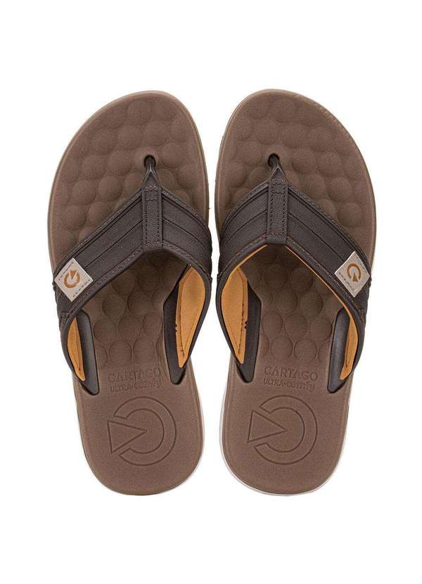 Cartago - Chinelo Masculino Sintra Cartago 12482 - Café 1