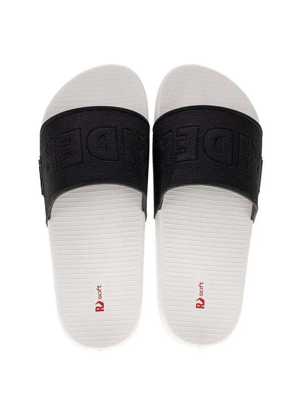 Rider - Chinelo Masculino Slide Grid Rider 12321 - Branco/Preto 1