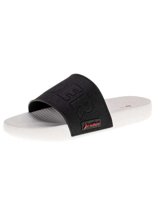 Rider - Chinelo Masculino Slide Grid Rider 12321 - Branco/Preto 2