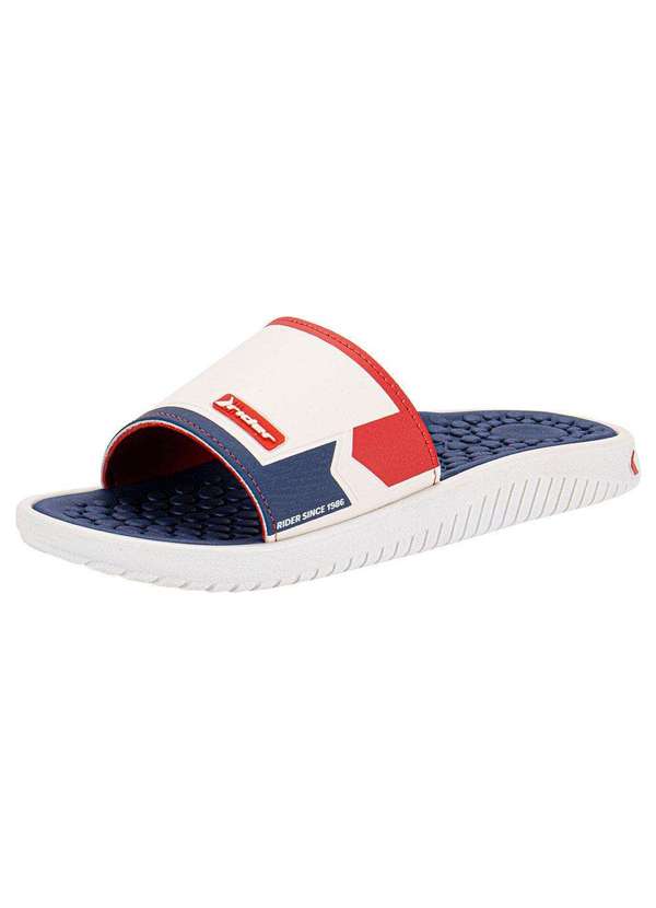 Rider - Chinelo Masculino Slide Pump Ii Rider 12424 - Branco/Azul 2