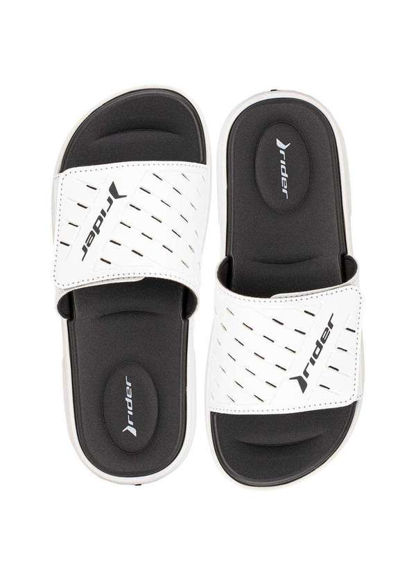 Rider - Chinelo Masculino Slide R Soft Plus Rider 12529 Branco/Preto 1
