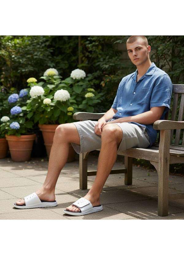 Rider - Chinelo Masculino Slide R Soft Plus Rider 12529 Branco/Preto 2