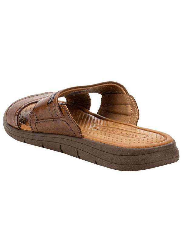 Democrata - Chinelo Masculino Slide Soul Democrata 015134 - Caramelo 4