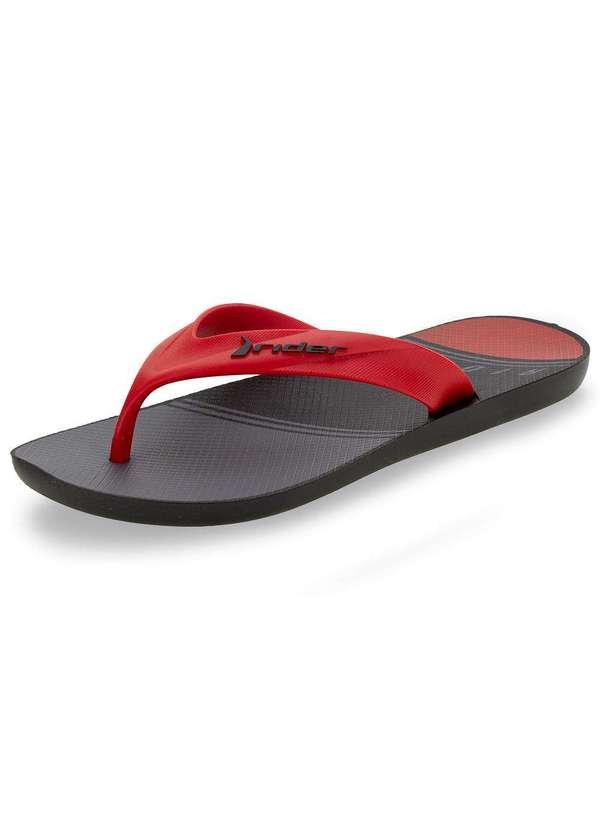 Rider - Chinelo Masculino Strike Graphics Rider - 11074 - Cinza/Vermelho