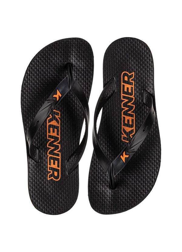 Kenner - Chinelo Masculino Summer Kenner Dgx Preto/Laranja