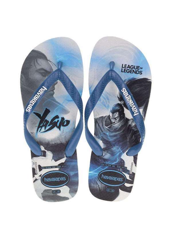 Havaianas - Chinelo Masculino Top Lo Legends Havaianas - 4148151 - Branco/Azul