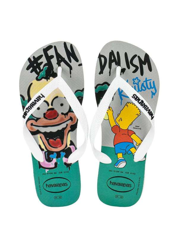 Havaianas - Chinelo Masculino Top Simpsons Havaianas 4137889 - Branco/Verde