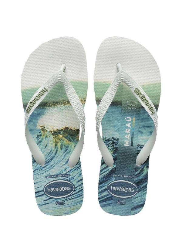 Havaianas - Chinelo Masculino Top Surfer I Havaianas 4149971 Branco/Verde 1